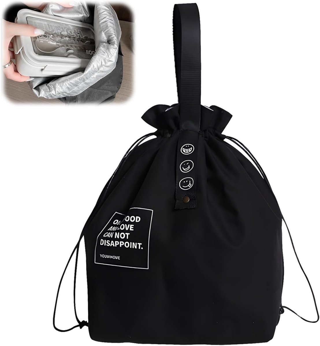 SnelShoppen - Kleine Food Cooler Bag - Isolerende Lunchtas voor Kinderen - Ideaal voor Werk, School, Strand en Picknick - 21x15x30 cm - Katoen en Alum