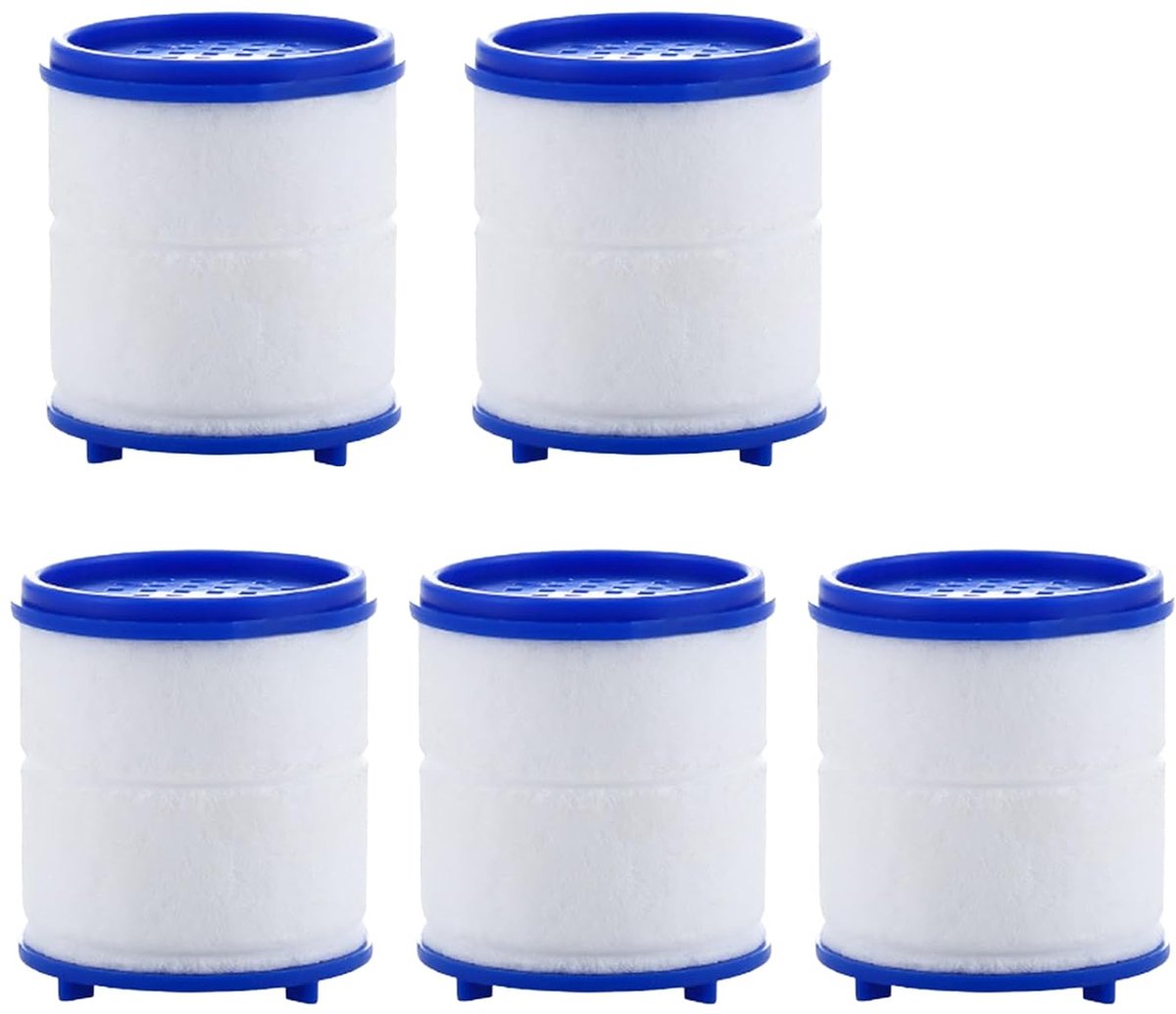 SnelShoppen - 5Pcs Waterfilter Cartridges voor 360 Graden Roterende Keukenkraan, Actieve Kool Waterfiltratie, Verwijdert Chloor, Fluoride en Zware Met