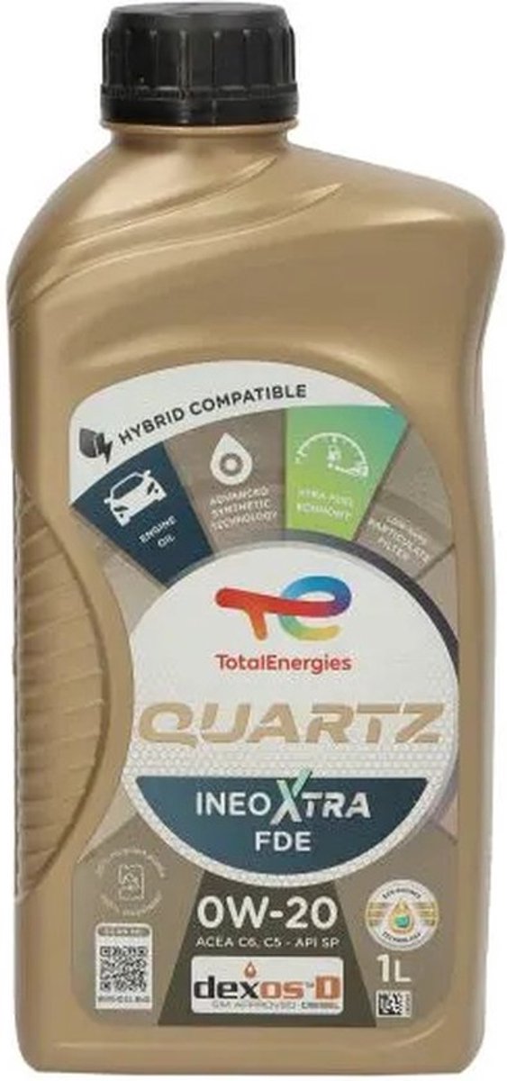 1L Total Quarts 0W-20 Ineo Xtra FDE C6, C5 - API SP Dexos D