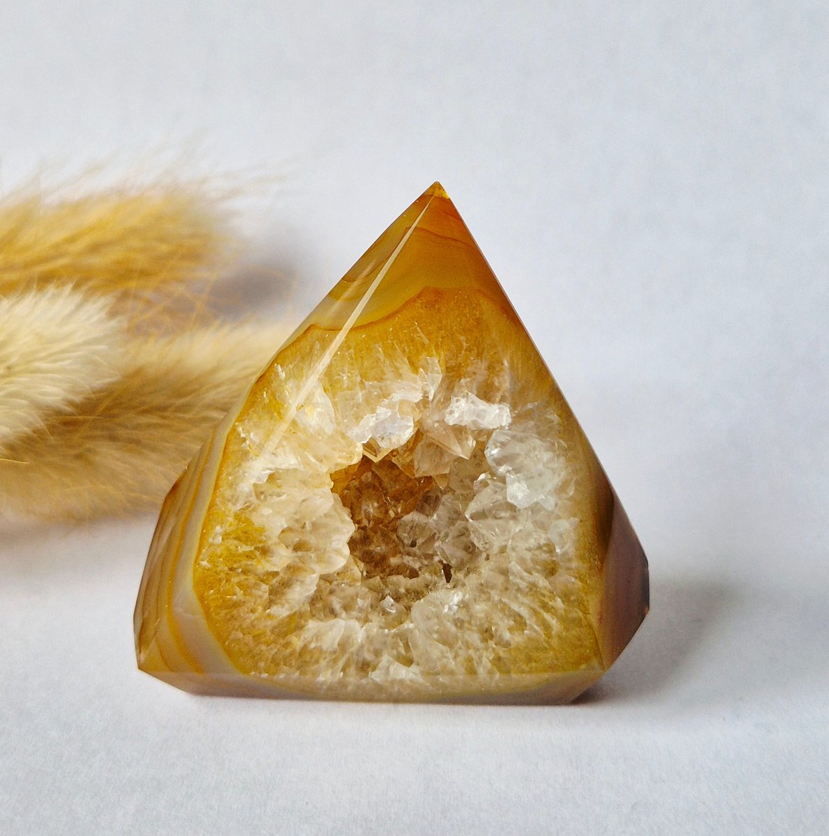 Druzy Grijze Agaat Diamant Staande Edelsteen Kristal - #16 48g