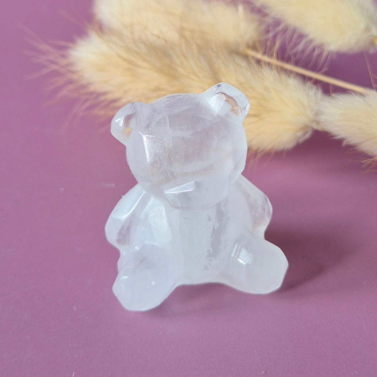 Edelsteen Facet Beer 4cm Crystal Carving – Bergkristal