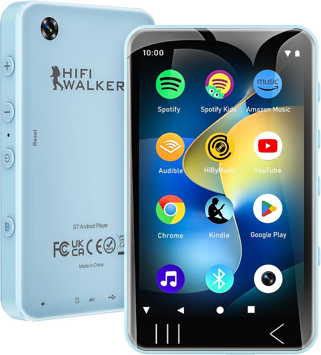SnelShoppen - MP3 Speler Bluetooth en WiFi Android 13, 144GB, 3GB RAM, 4 Inch HD Touchscreen, Muziekspeler met Luidspreker, Camera en Ouderlijk Toezic