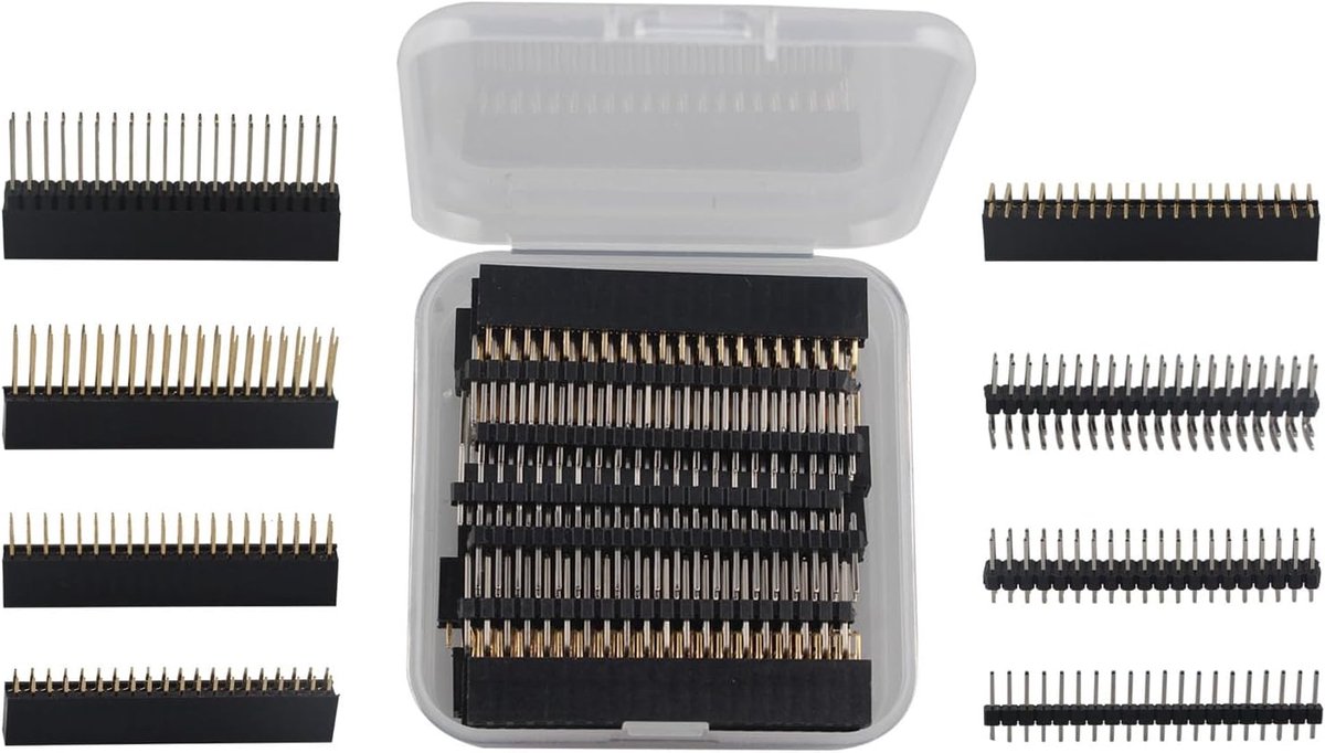 SnelShoppen - ZDE 2x20 40 Pin Stacking Female Header Kit voor Raspberry Pi GPIO, Extender voor Pico, 16 Stuks, Ideaal voor Elektronische Projecten
