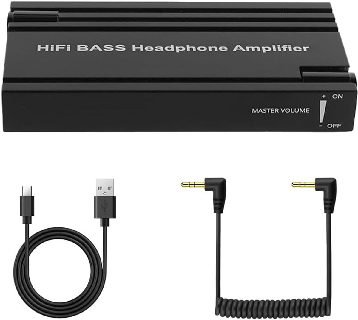 SnelShoppen - HIFI Hoofdtelefoonversterker Lossless Stereo Amplifier voor Hoofdtelefoons Oplaadbaar 3.5mm Uitgang Geschikt voor MP3 Telefoons en Compu