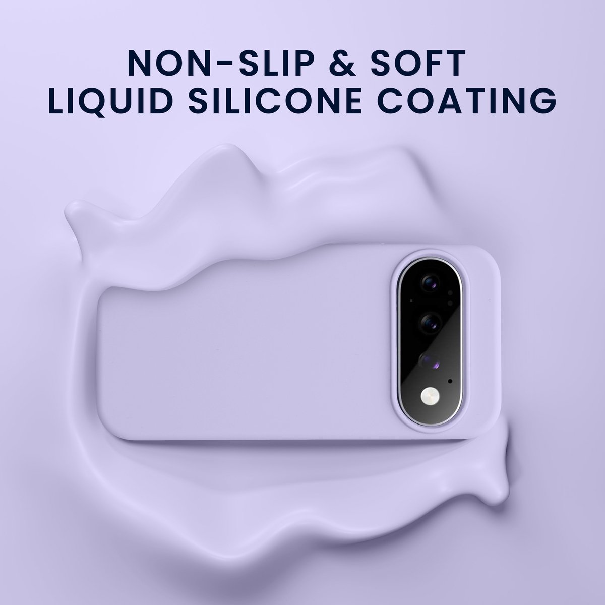 kwmobile hoes met 2x screenprotectors voor Google Pixel 11 Pro XL – screenprotector van gehard glas – draadloos opladen – lavendel