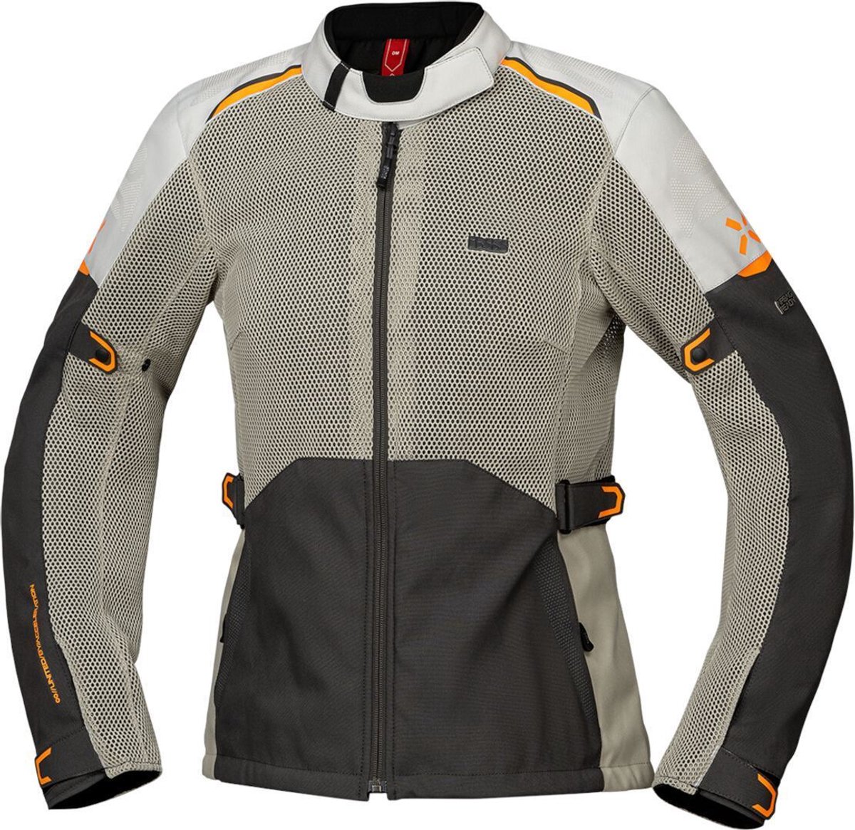 IXS Tourster-Big Air 1.0 Mesh Dames Grijs Beige Textiele Motorjas - Jas