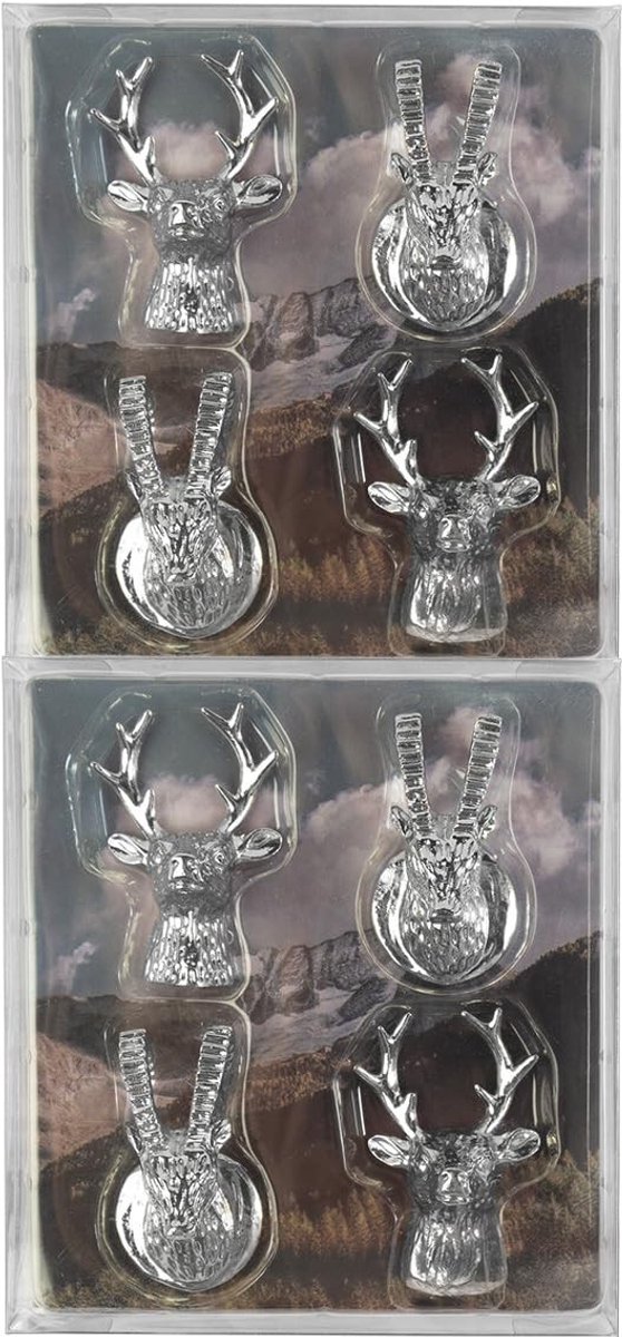 Omgoods - Set van 8 Decoratieve Alpenhert Magneten - Kleurige Fridge Magneten voor Thuis en Kantoor