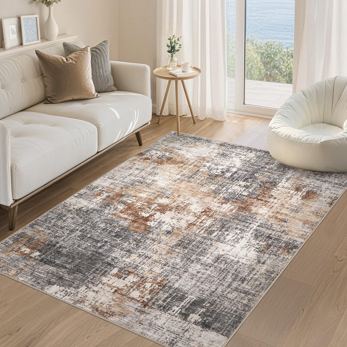 Omgoods - Modern Wasbaar Tapijt 120 x 170 cm - Zacht en Antislip Voor Woonkamer en Eetkamer