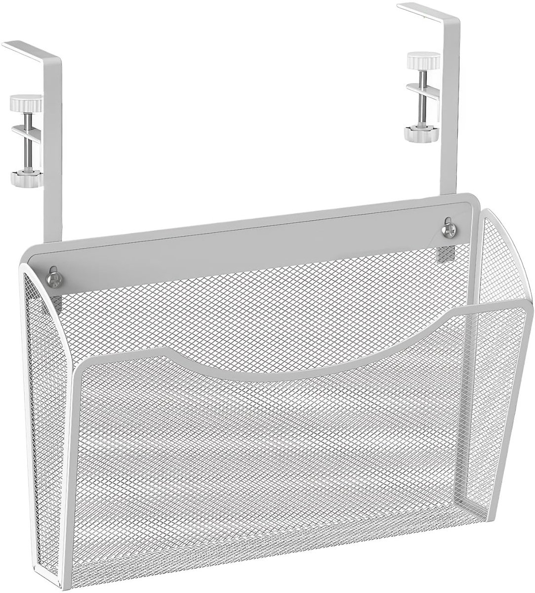 Omgoods - Hangende Bureau Organizer - Opbergmand voor Boeken en Kantoorbenodigdheden (Wit)