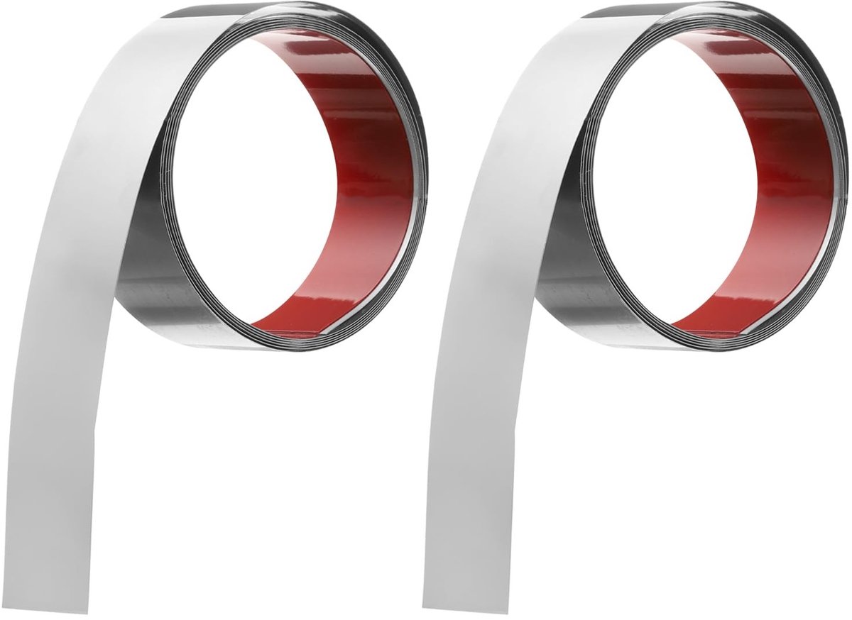 Omgoods - 2 Stuks Wandlijsten Roestvrij Staal Zelfklevend 10ft x 1,97 inch voor Decoratie