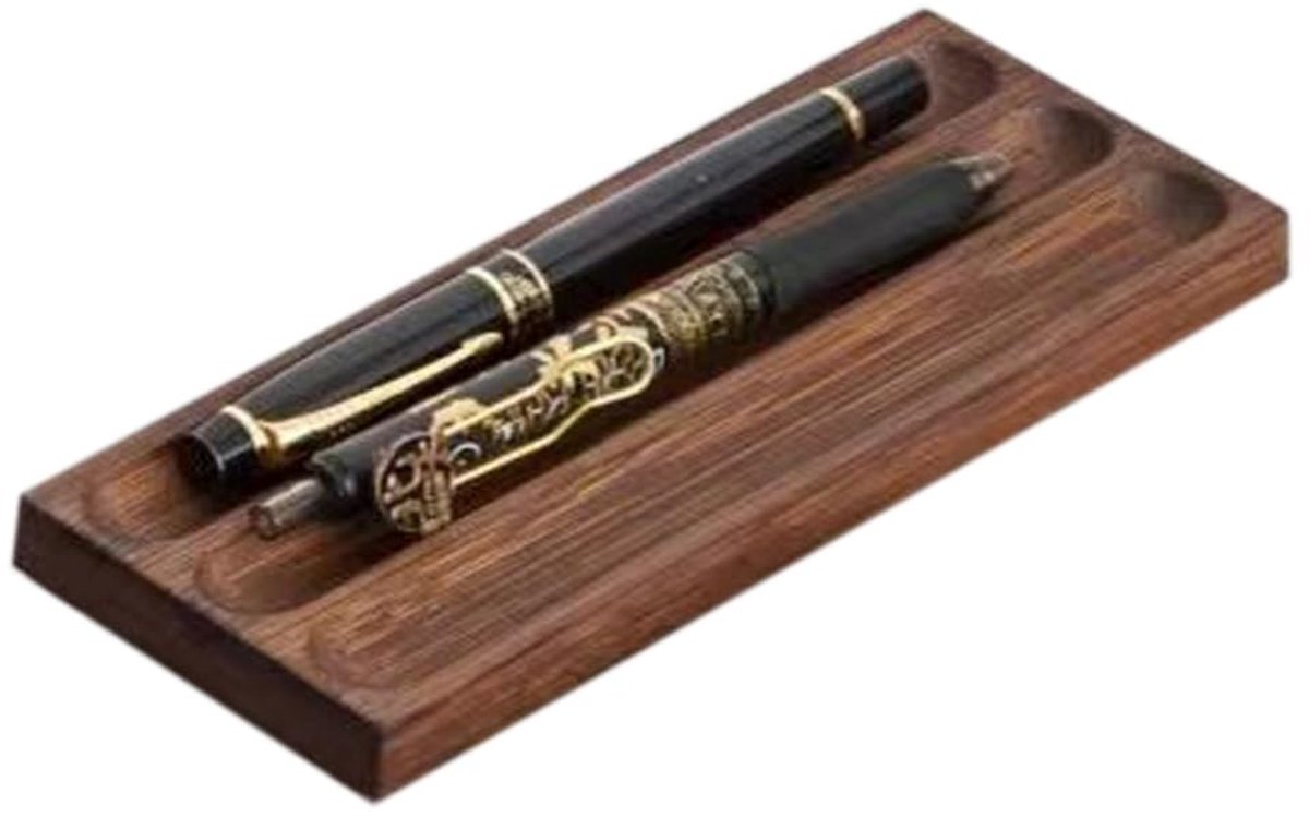 Pen holder organizer of office desks, walnut desk pen stand, golf pen tray office accessory, teacher gifts, suitable - ShopVlot