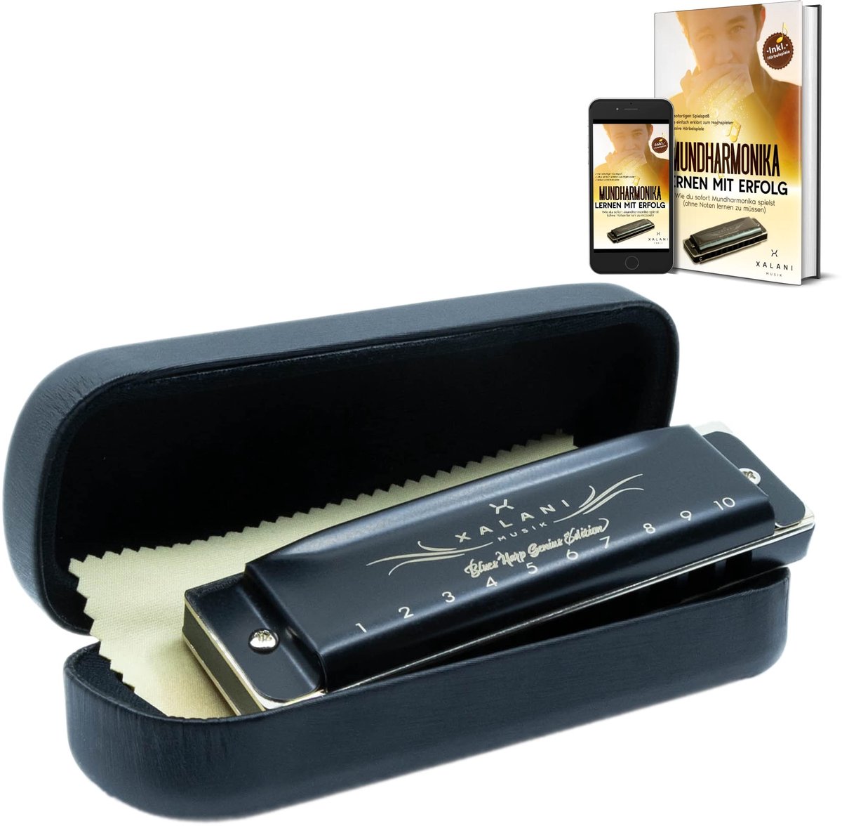 Omgoods - Harmonica Genius Edition - Inclusief Etui en Onderhoudsdoek