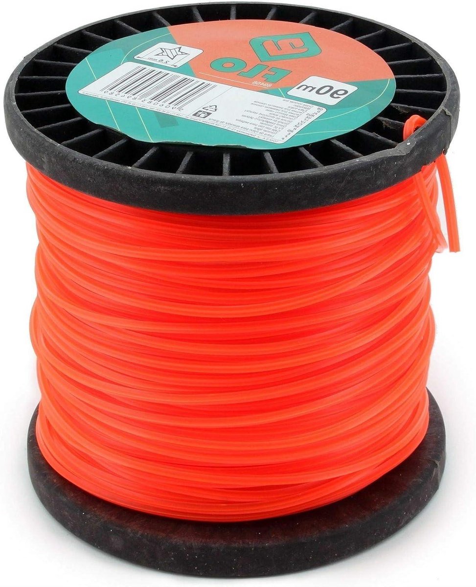 Maaidraad Ster - Trimmerdraad Nylon - Gazon Onderhouden - Stervormig Profiel - 26 mm x 90 m - Wit