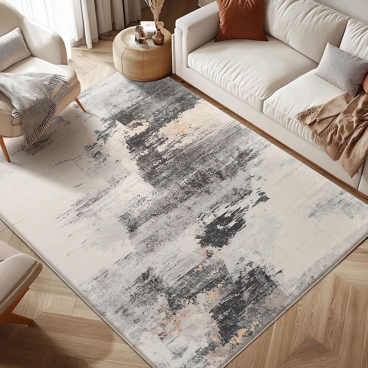 Omgoods - Zacht Geheugenfoam Vloerkleed 120 x 160 cm - Modern Abstract voor Woonkamer en Slaapkamer