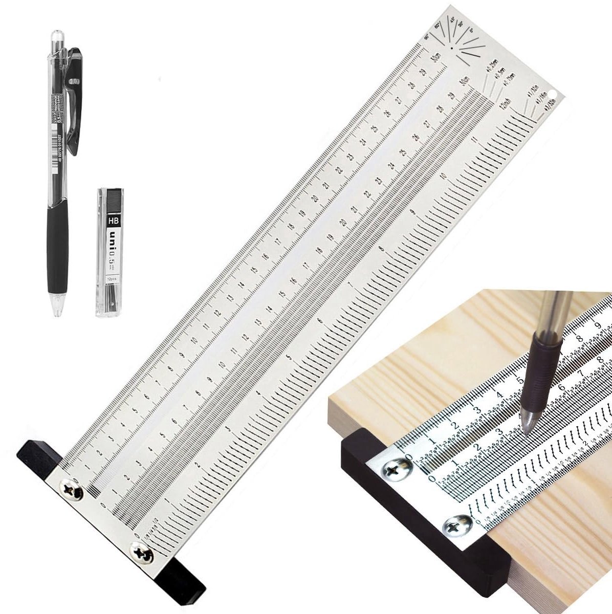 Omgoods - T-Square Heerser - Ultra Nauwkeurige Meetlat voor Houtbewerking