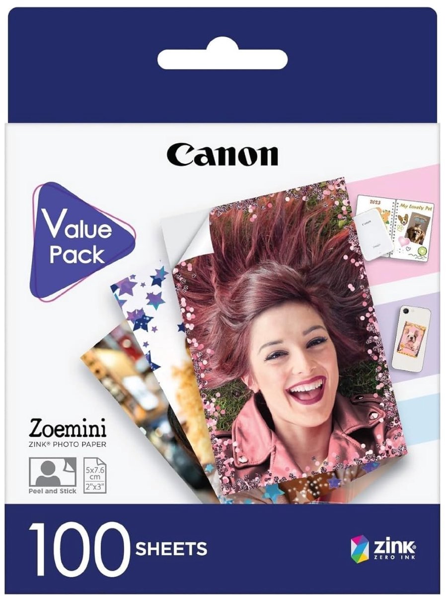 Omgoods - ZINK Fotopapier 2"x3" (100 Vellen) Wit