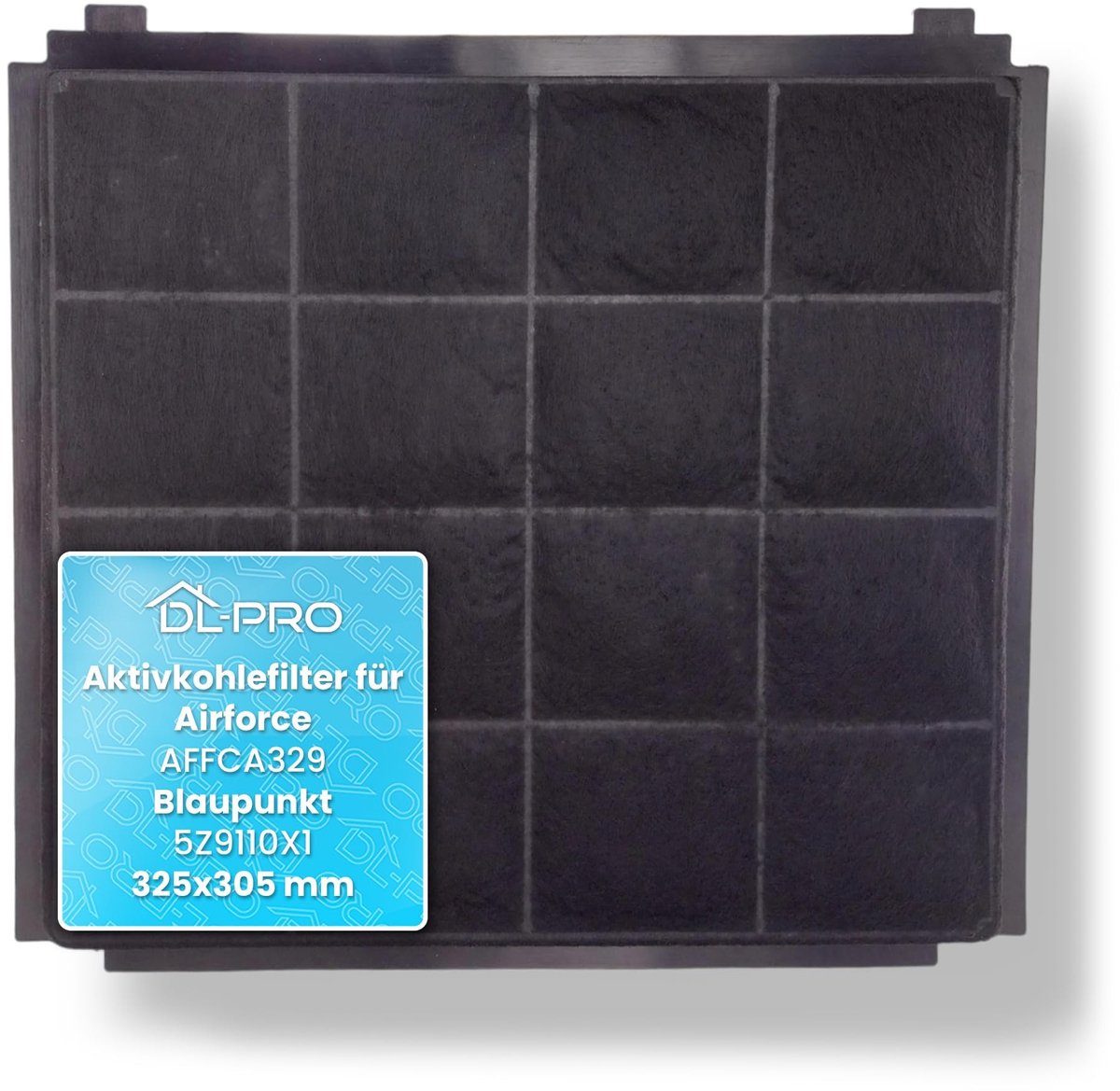 Omgoods - Actief Koolstoffilter 325 x 305 mm voor Afzuigkap