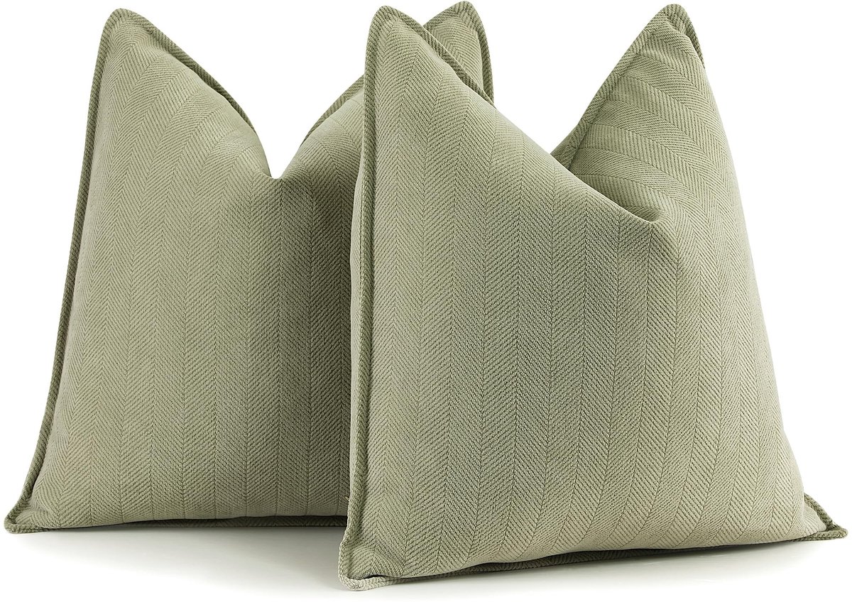 Omgoods - Set van 2 Chenille Kussenslopen - Luxe Decoratieve Kussens voor Bank en Slaapkamer