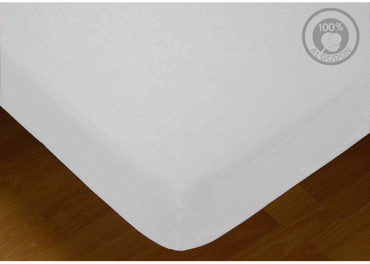 Omgoods - Fitted sheet 80 cm breed - Wit, zacht en duurzaam - 100% gemaakt in Spanje