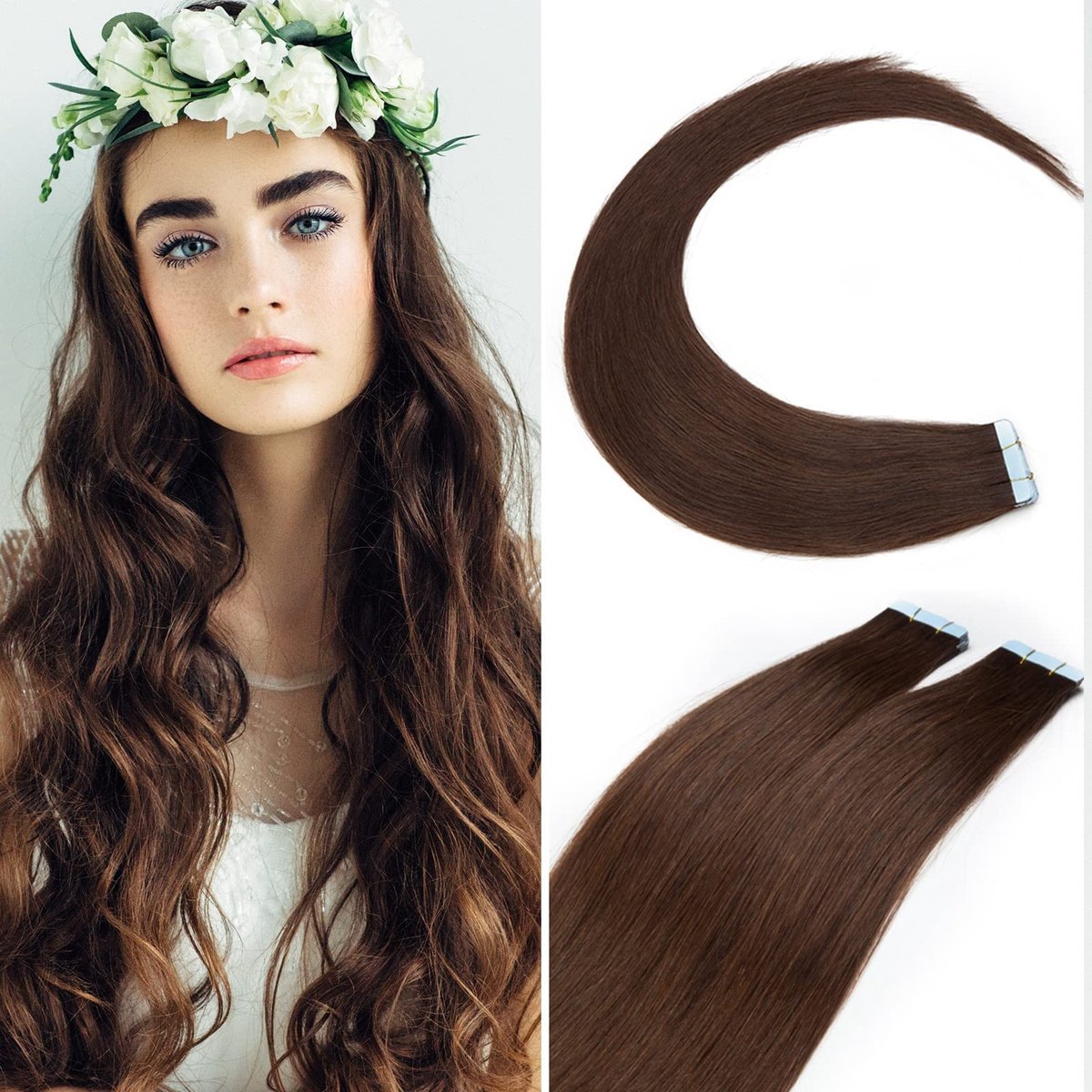 Omgoods - Tape Haarverlenger - 10 Tressen 20g Remy Echthaar voor Natuurlijke Look