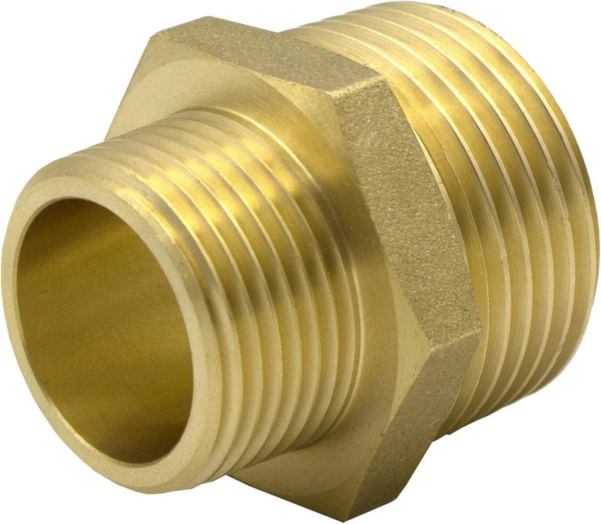 Verloopnippel 13293, 1" x 3/4" AG/AG, messing, geschikt voor drinkwater