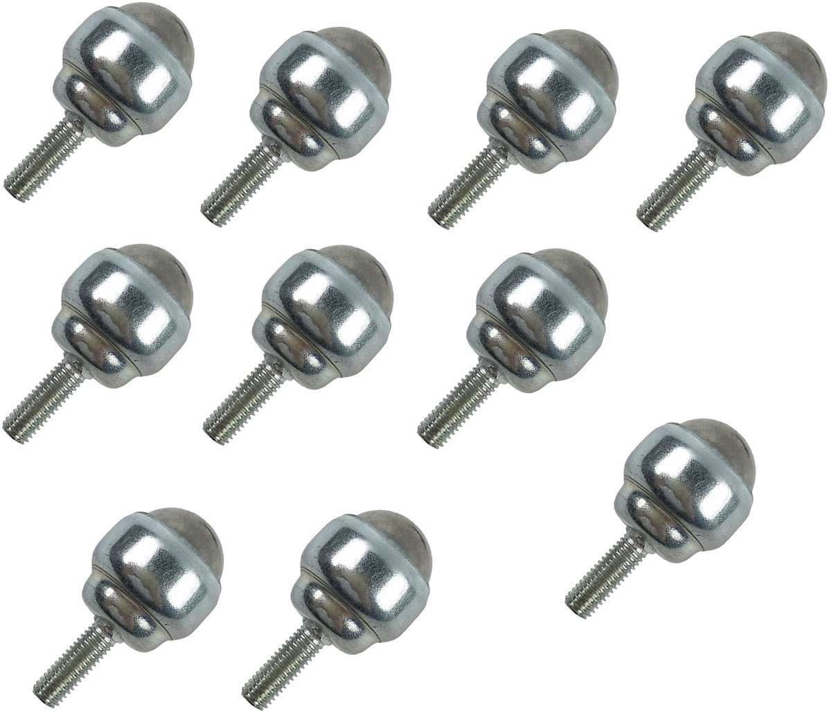 Omgoods - 10 Stuks Carbon Stalen Draaiende Ballenwielen voor Meubels en Kasten