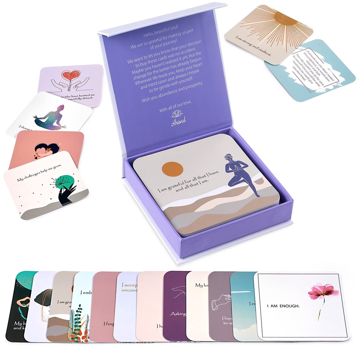 Omgoods - Positive Affirmation Cards voor Vrouwen - Motivational en Mindfulness Kaarten
