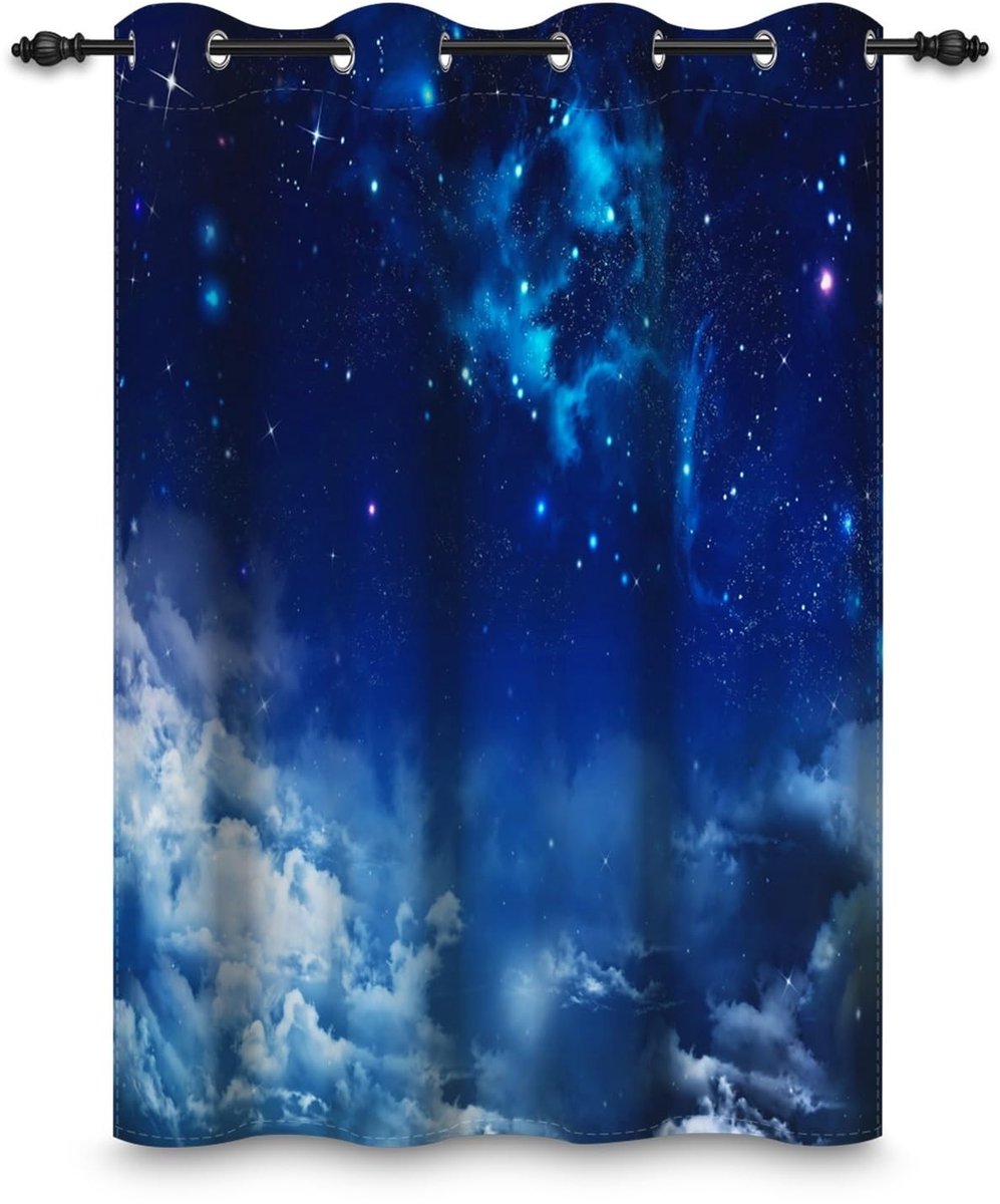 Omgoods - Sterrenhemel Gordijn met Oogjes voor Kinderen - 135x245cm