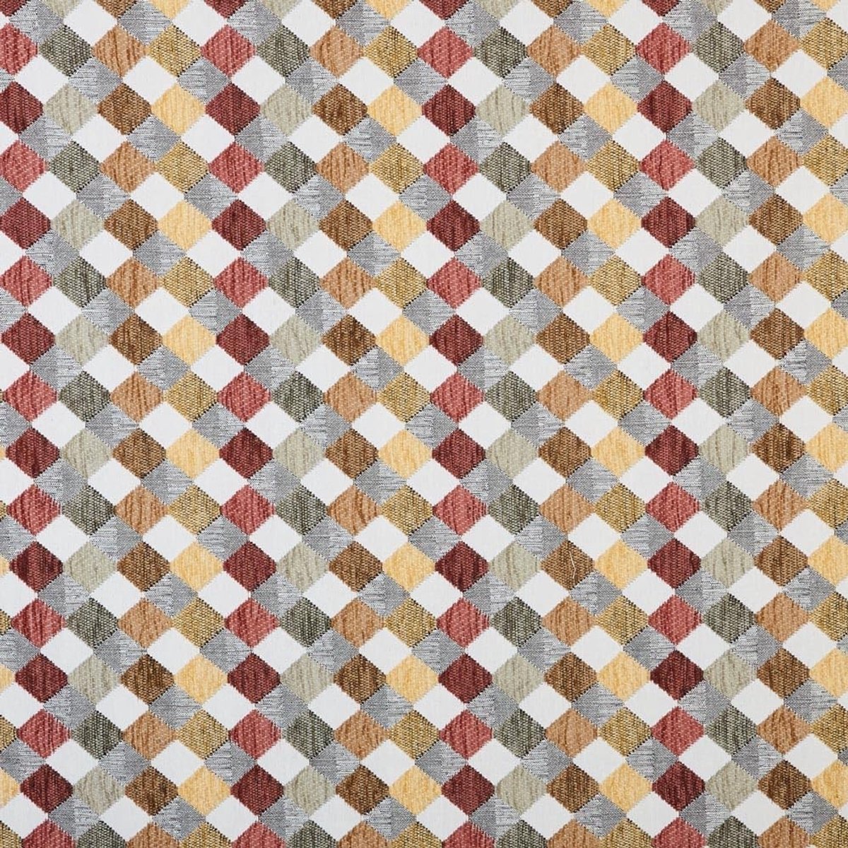 Omgoods - Quilted Jacquard Chenille Stof - Bruin 100x280 cm voor Meubels en Decoratie