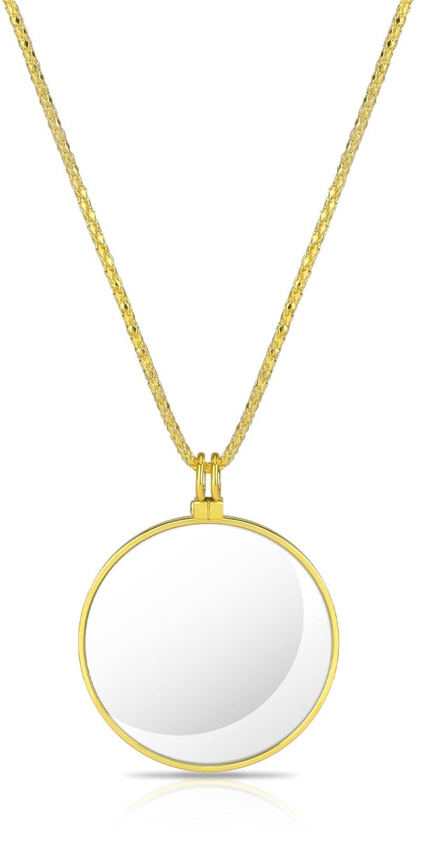 Omgoods- Vergrootglas 5x Metalen Loep - Monoculaire Hanger - Vintage Design - Ketting 89 cm - Praktisch Voor Lezen - Monocle
