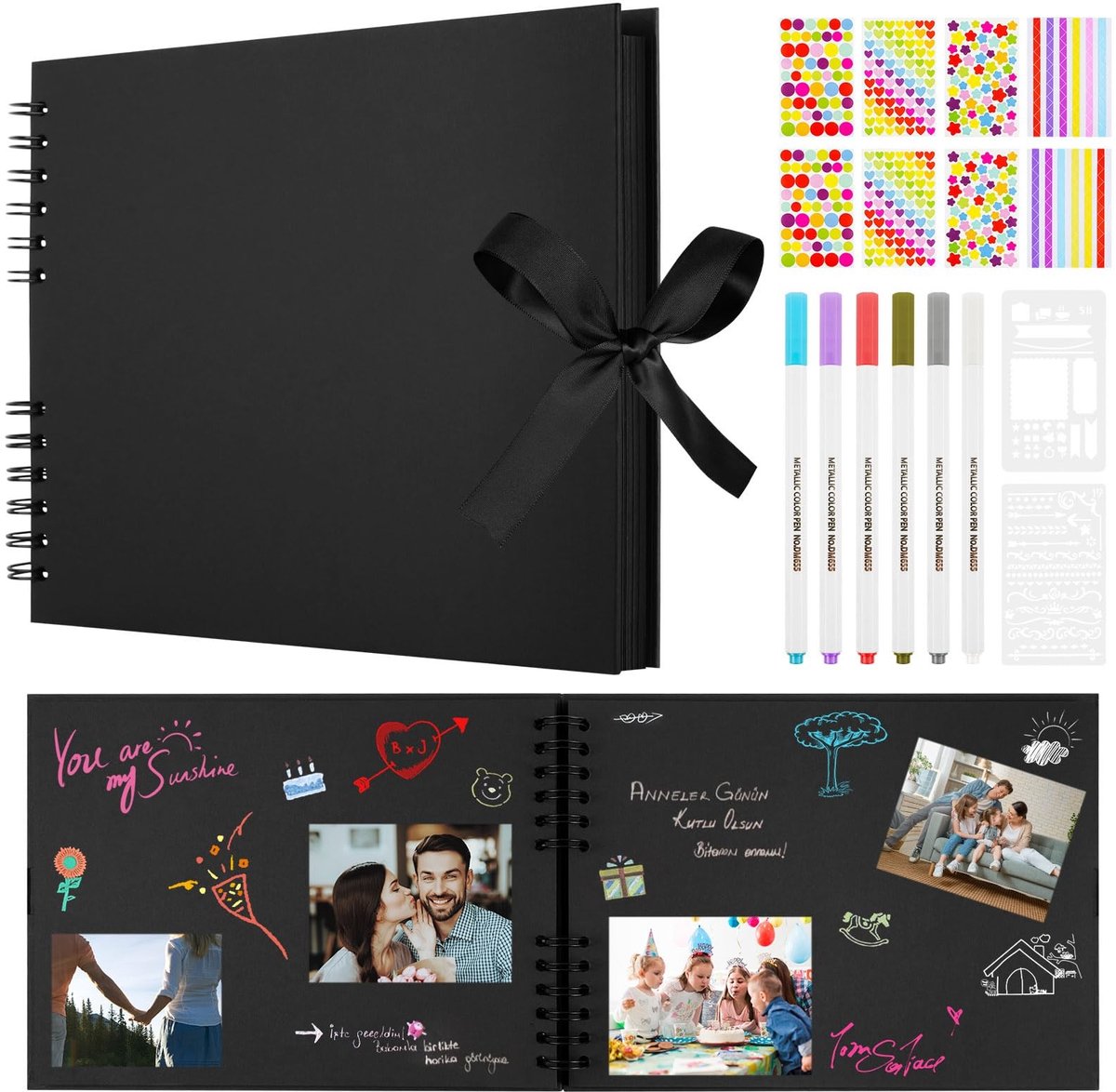 Omgoods - Foto Album DIY Scrapbook 29 x 21.5 cm - Creatief Scrapbooking Album