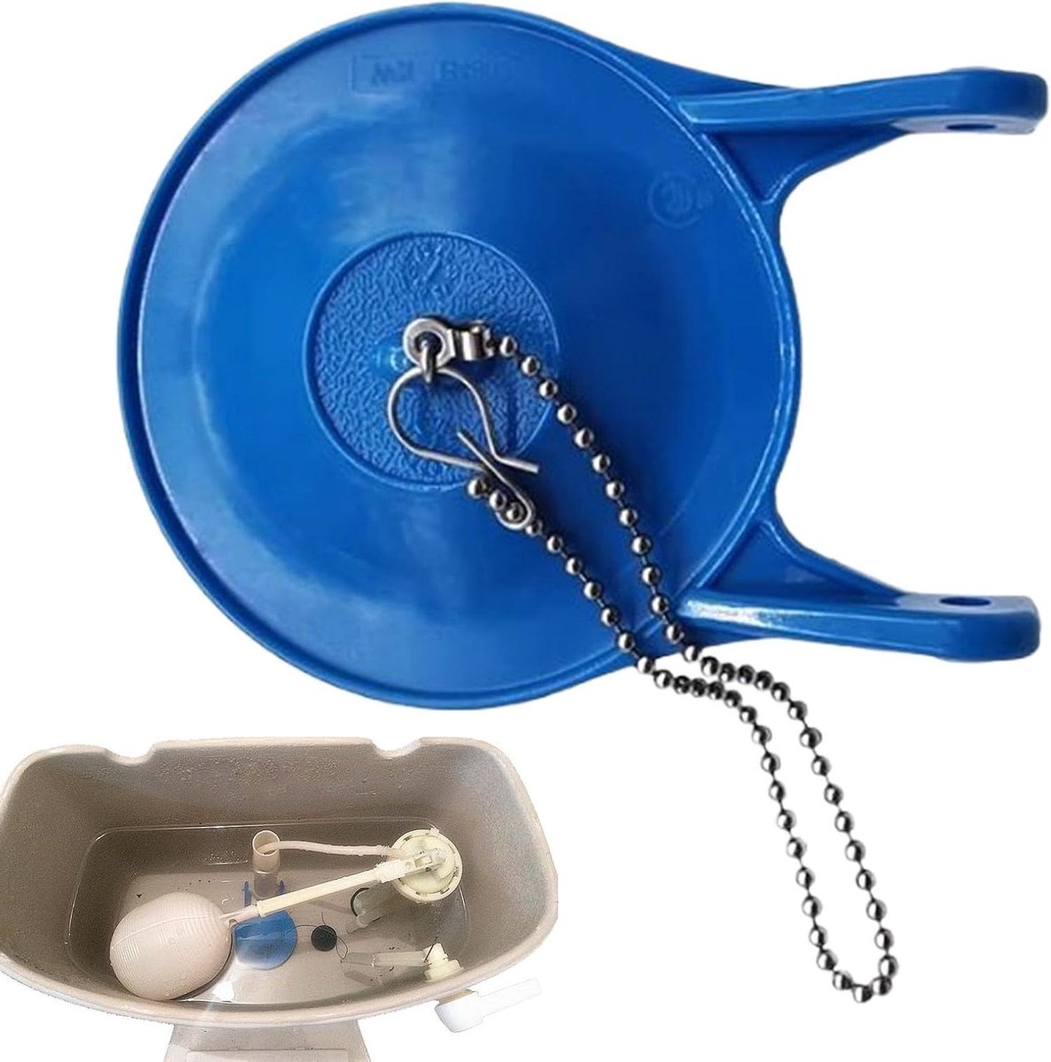 Toiletspoelventiel - Reserveklep Toilet - Lekken Voorkomen - Robuust PVC Materiaal - 8 cm - Zwart