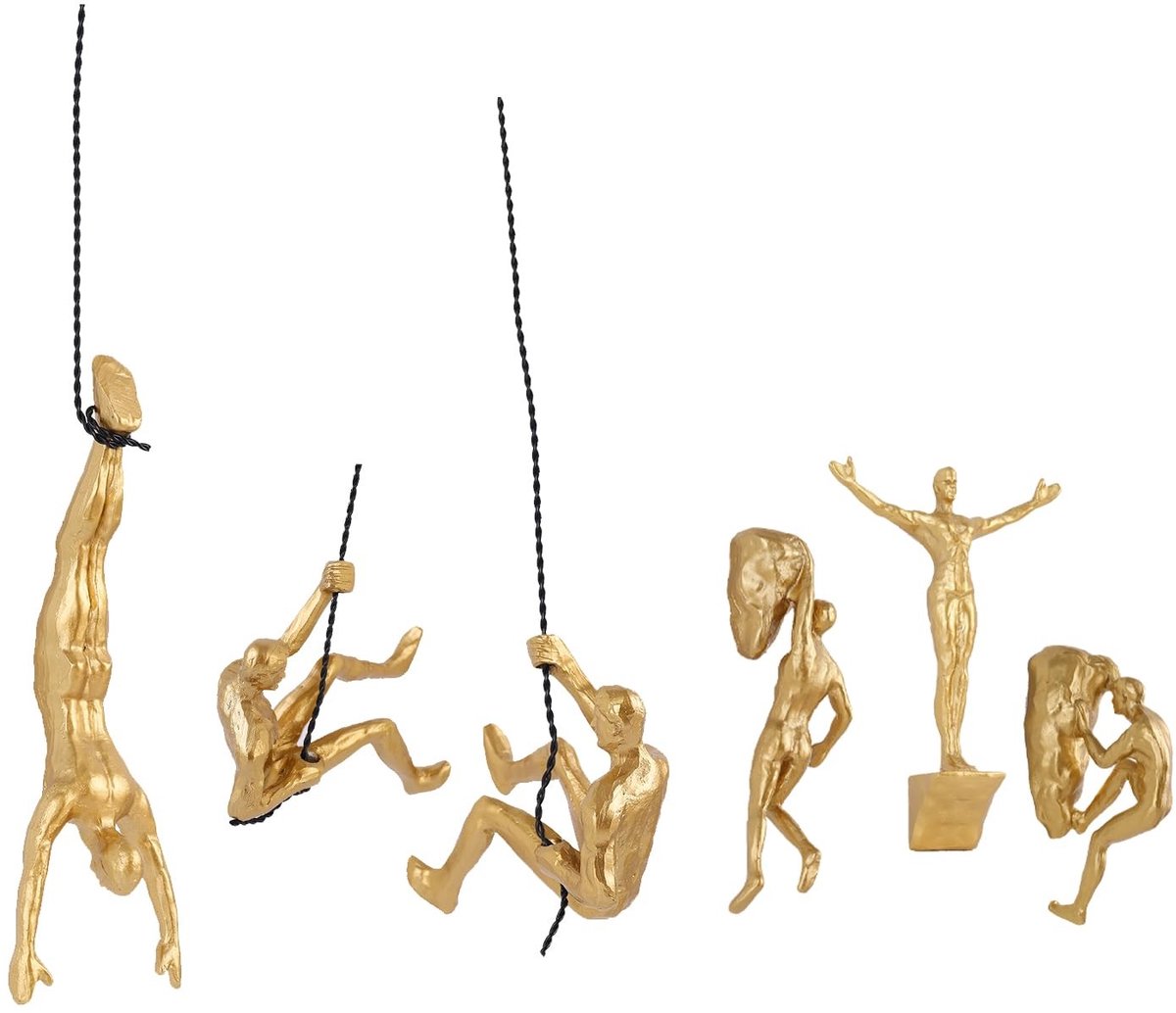 Omgoods - Climber Sculptuur - Moderne Wanddecoratie voor Thuis, 6 Stuks