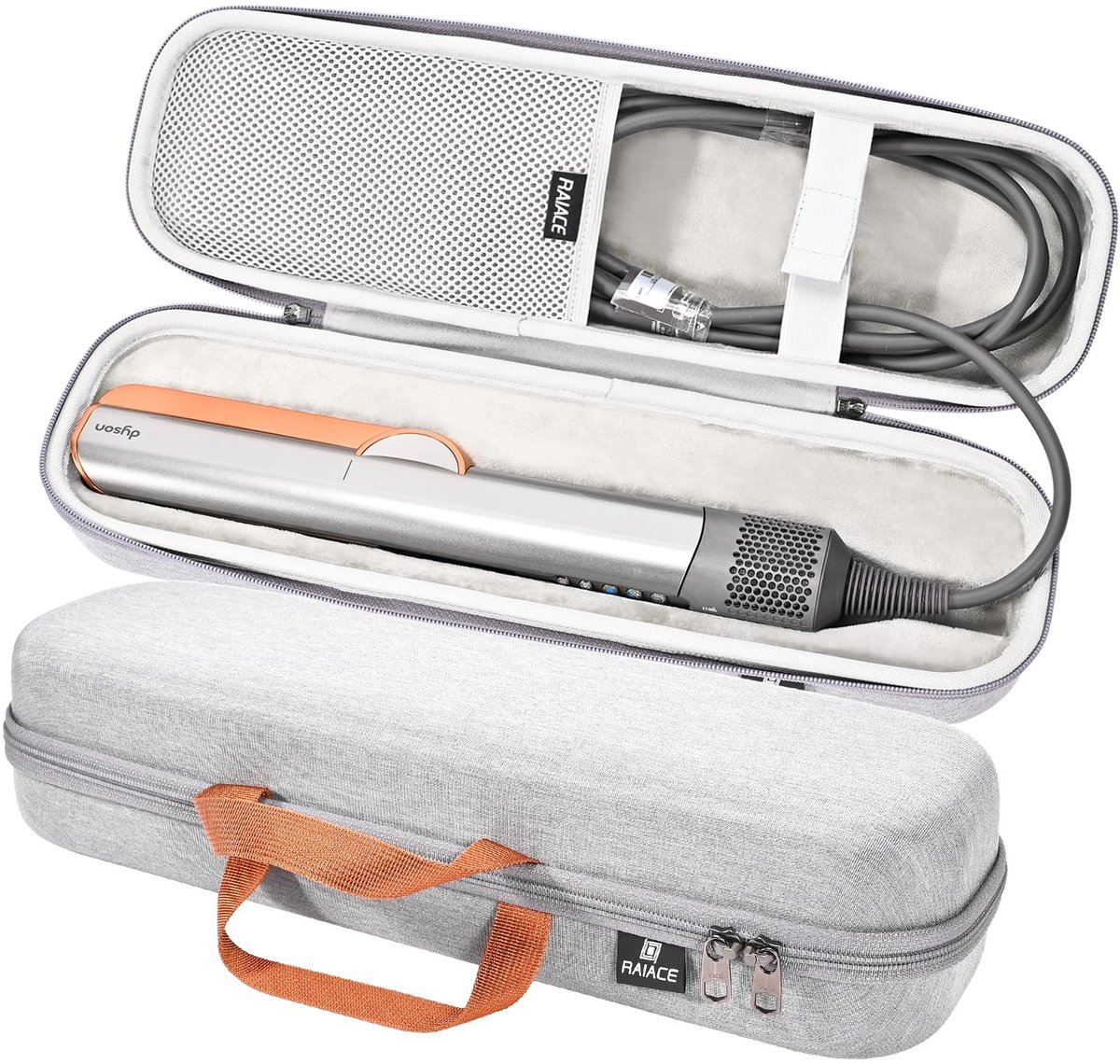 Omgoods - Hard Beschermcase voor Dyson Airstrait - Reisopbergtas voor Haarstijlaccessoires, Grijs
