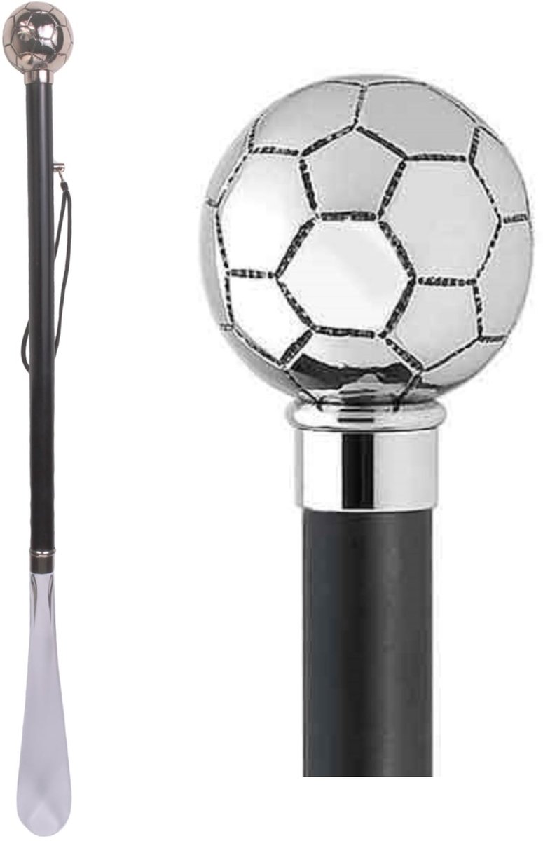 Omgoods - Design Schoenlepel met Voetbal Handvat - 70 cm Comfortabele Lengte