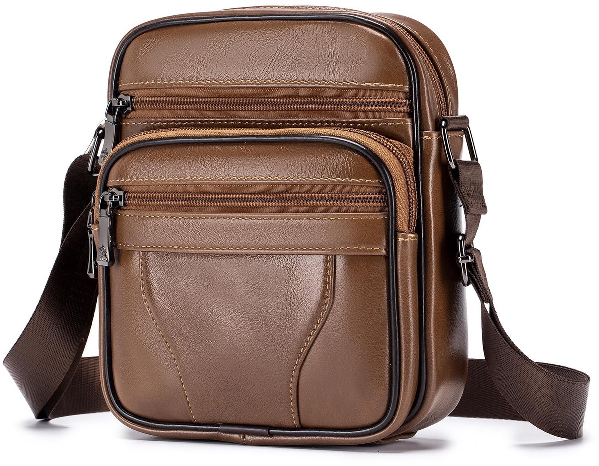 Omgoods - Vintage Schoudertas voor Mannen en Vrouwen - Handgemaakte Sling Bag
