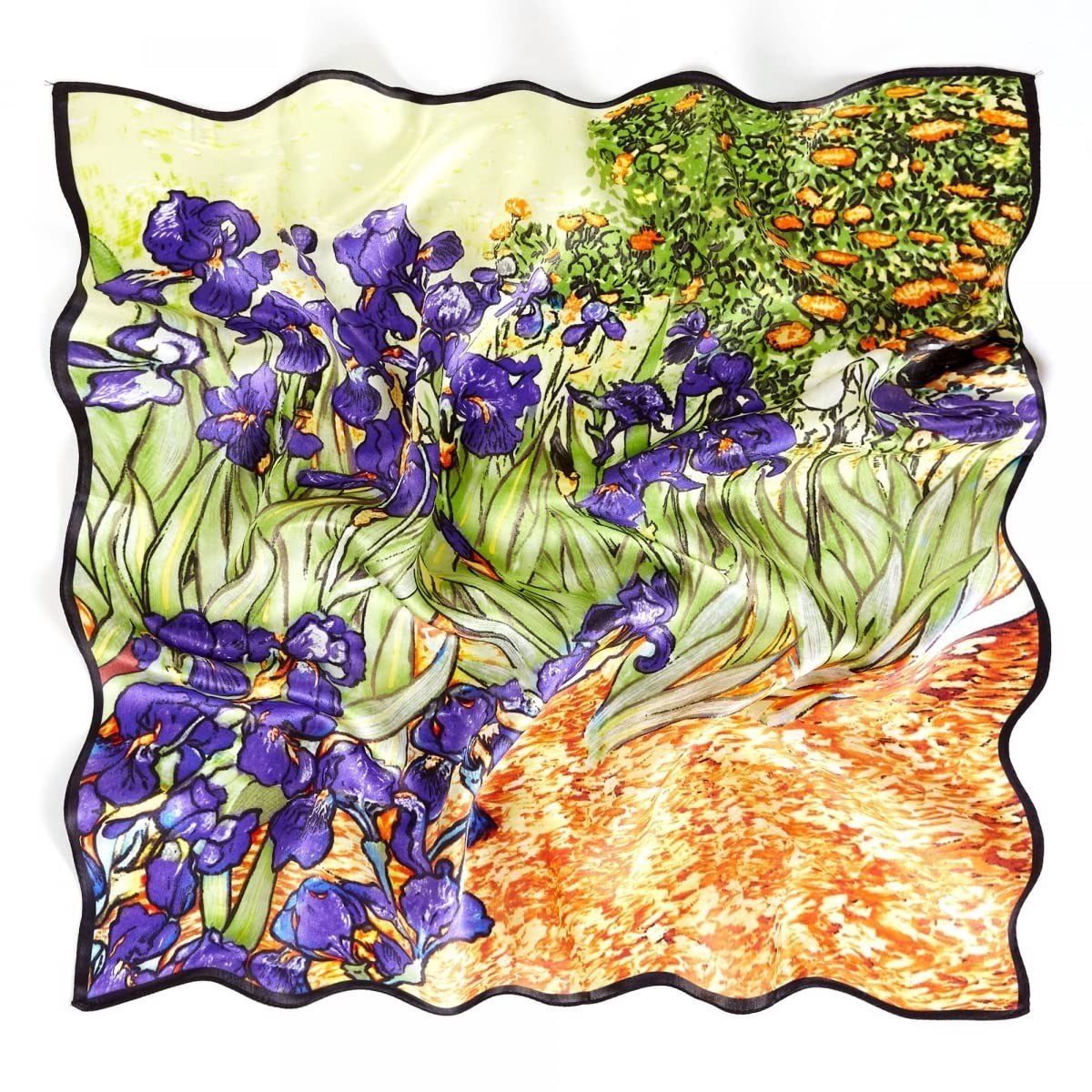 Omgoods - Dames Zijde Sjaal met Schilderkunst - Elegante Bandana voor elke gelegenheid