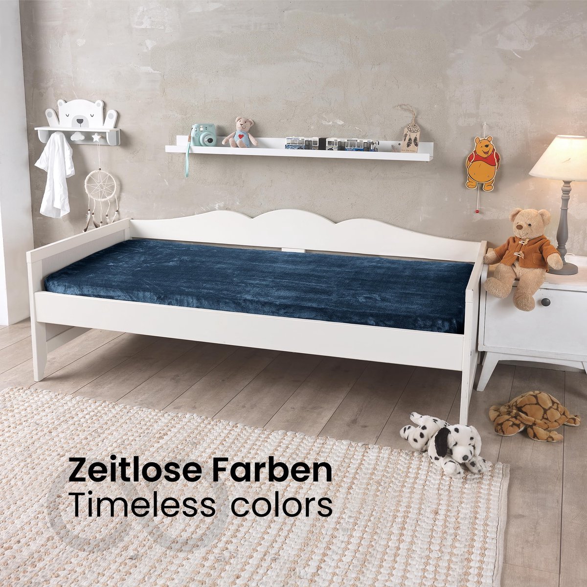 Omgoods - Cashmere Touch Fitted Sheet voor Cot 70x140 cm - Blauw