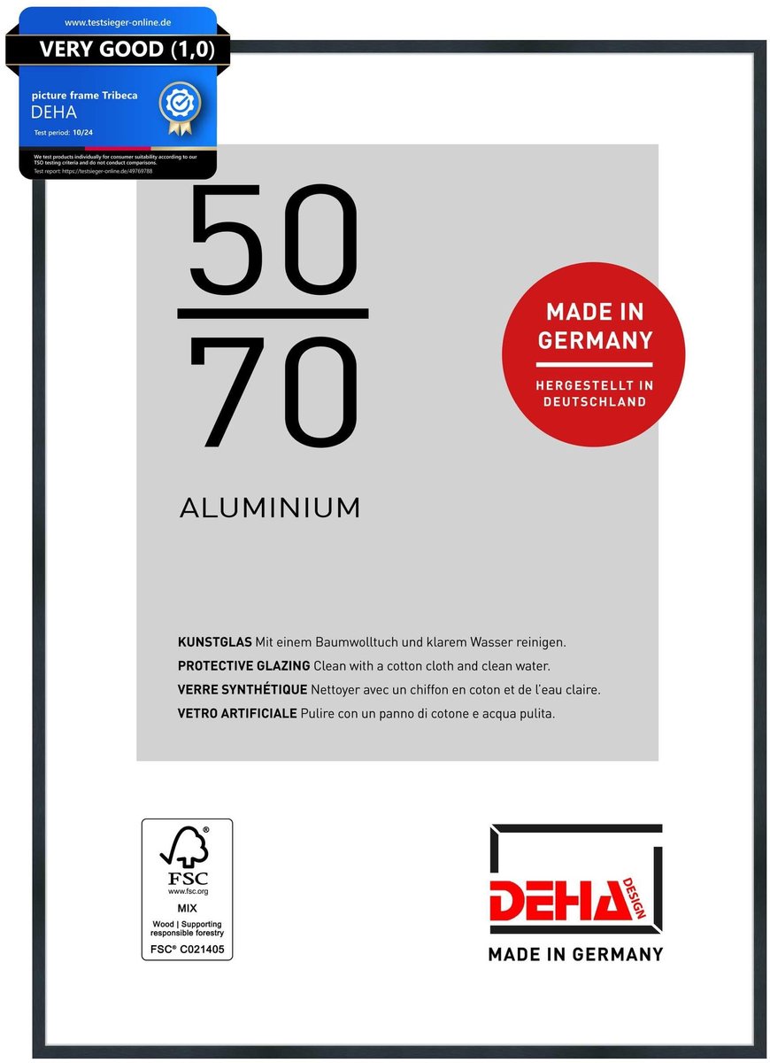 Omgoods - Design Fotolijst 50 x 70 cm - Aluminium Zwart