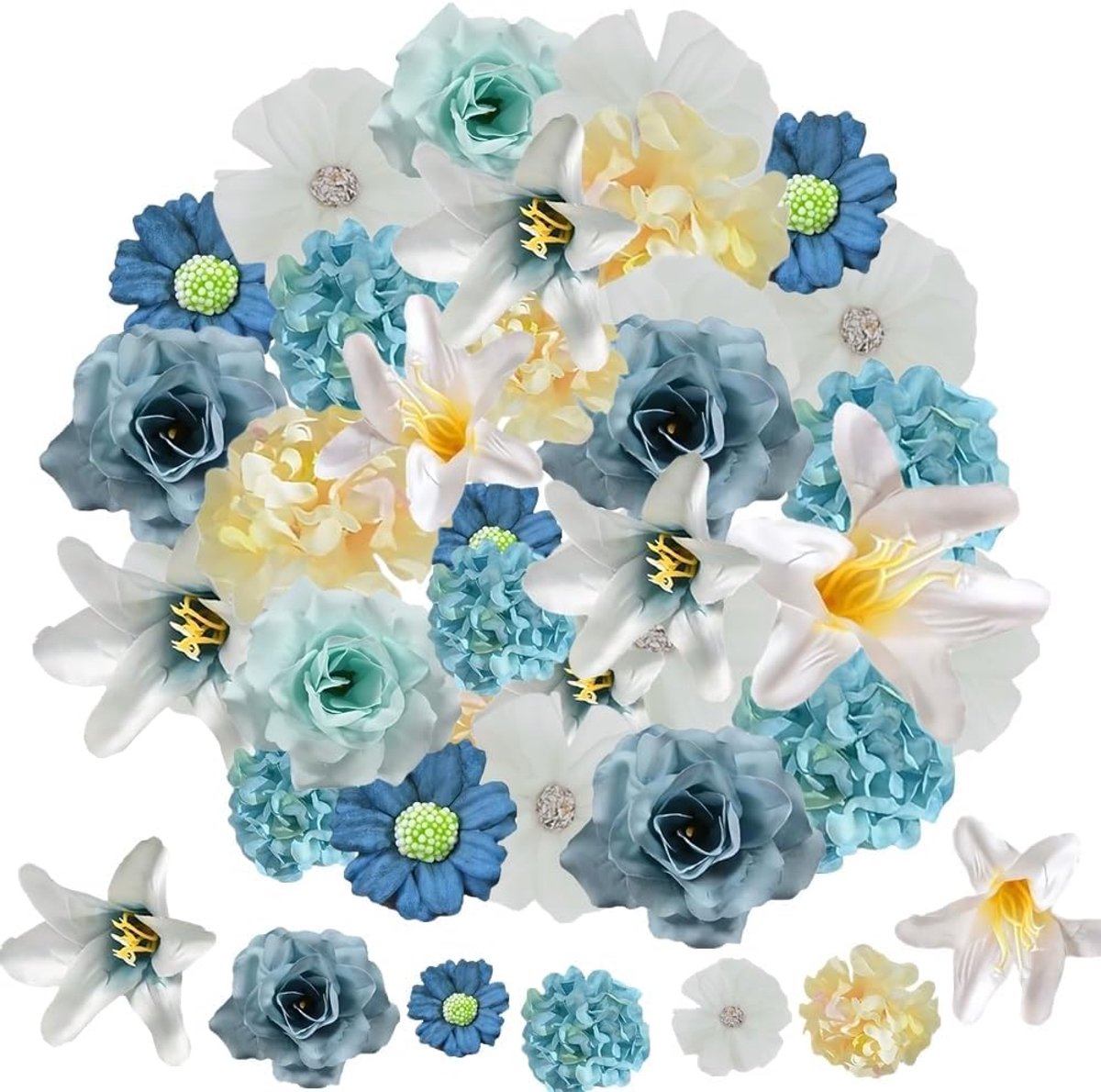 Kunstbloemen, 40 stuks, kunstbloemen, woondecoratie, bloemen