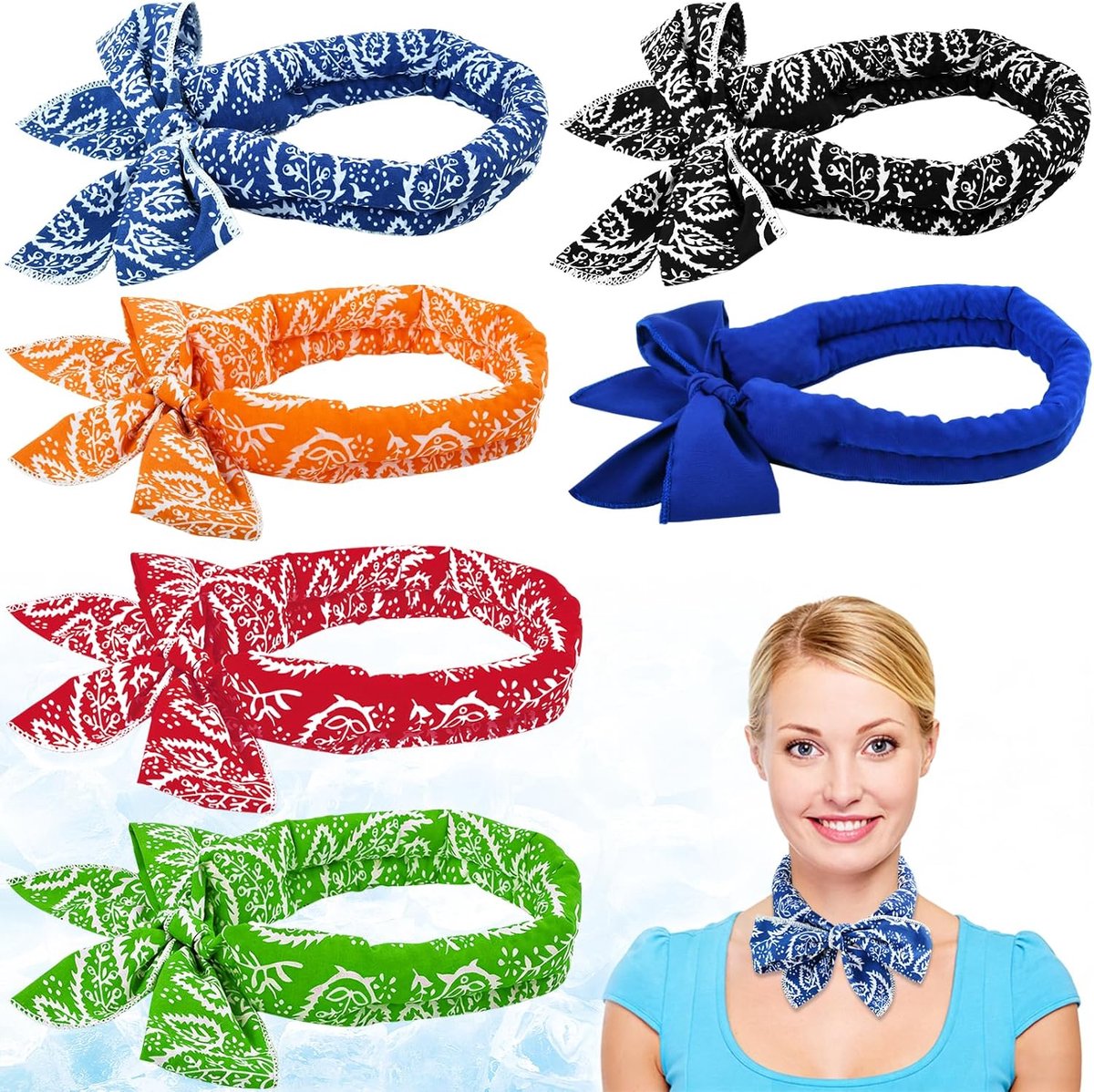 bandana, 6 stuks verkoelende sjaals, ijskoelingssjaal, verkoelende
