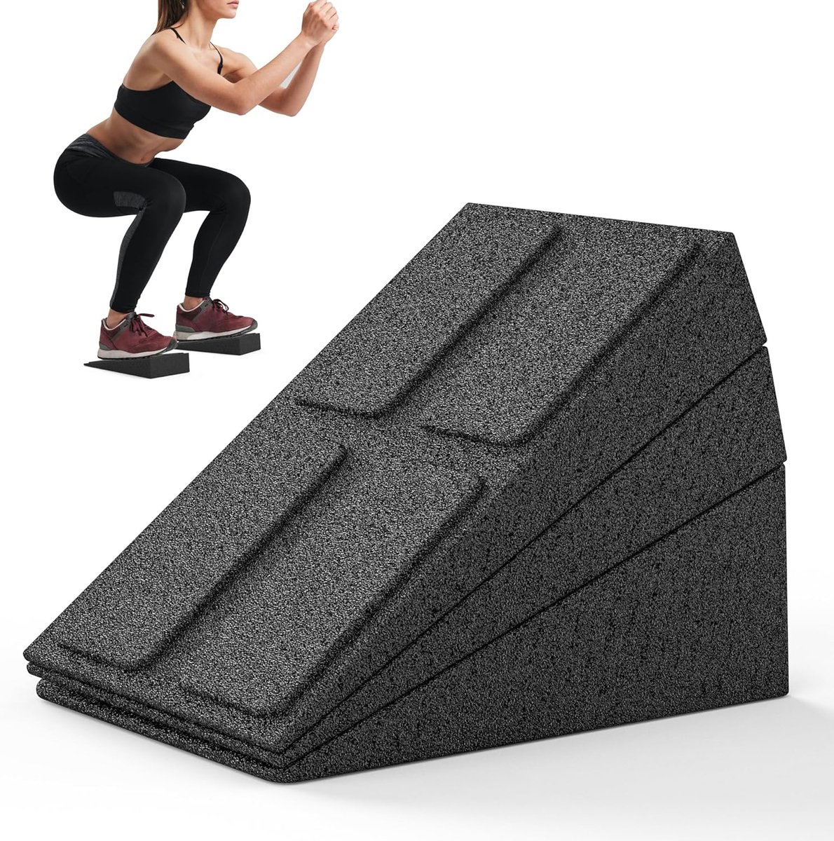 Blokken, kuitbrancard 660 lbs zwaar belastbaar, been voet kuitrekplank 8 ° - 34° verstelbaar, kuitverhoging yoga wigblok, helling ATG squat helling, antislip