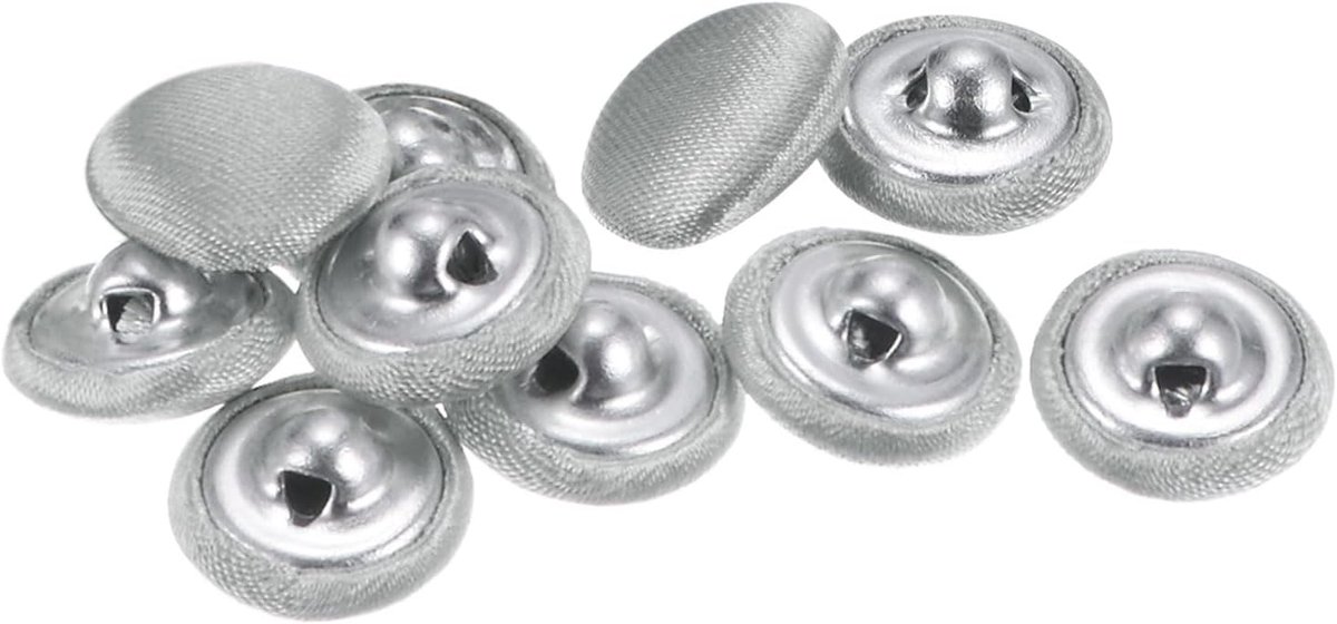 Knopen met stoffen bekleding 12,5 mm satijnstof beklede naaldknopdjes
