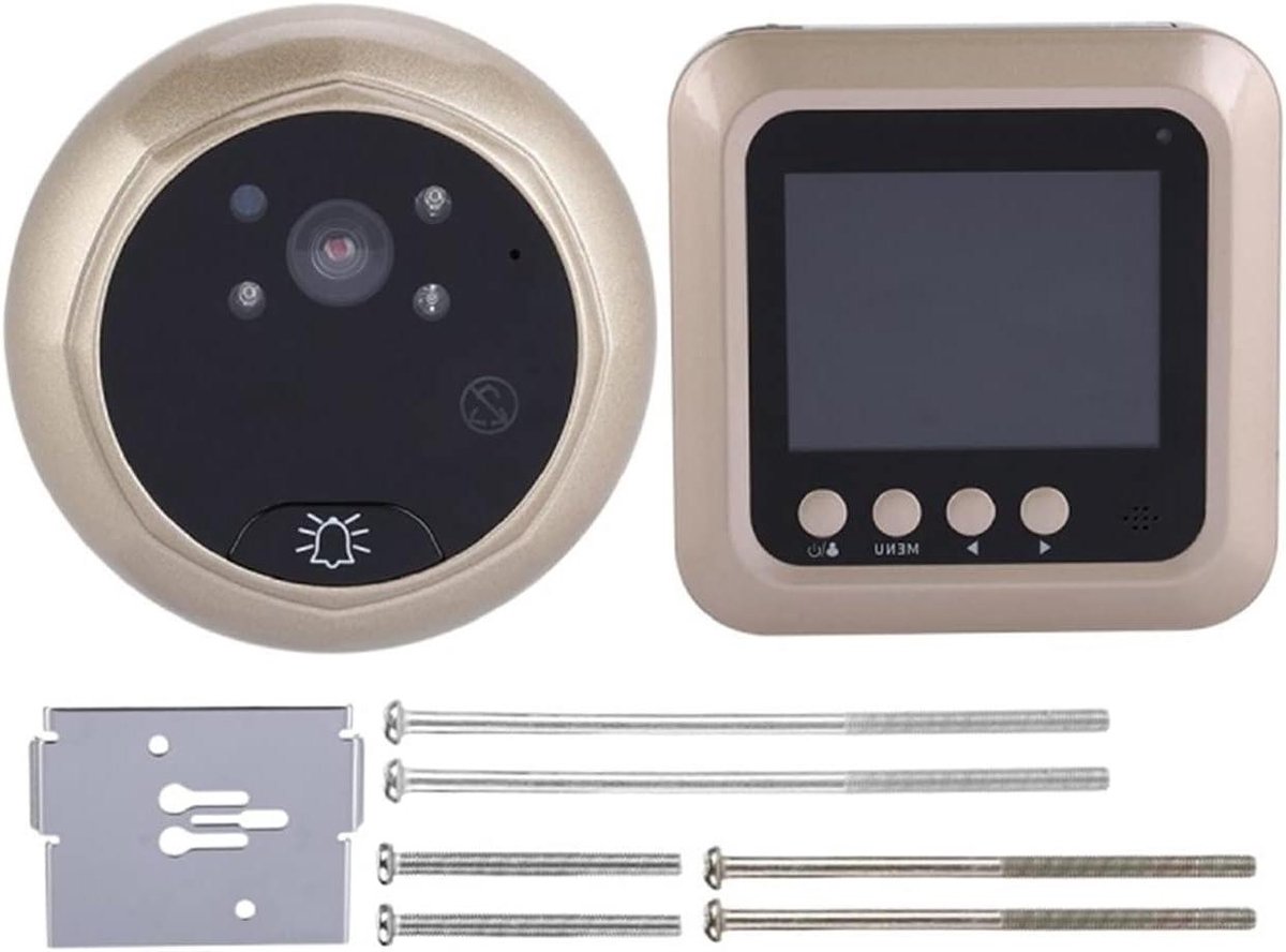 Draadloze Deurcamera - Slimme Deurbel - Veiligheid Thuis - 2.4 Inch LCD Scherm - 25 x 25 x 25 mm