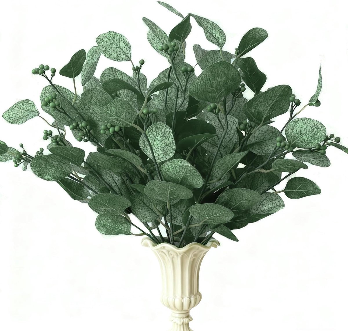 Eucalyptus takken kunstbloemen - lange zilver dollar bladeren - decoratie voor huis en bruiloft - ShopVlot