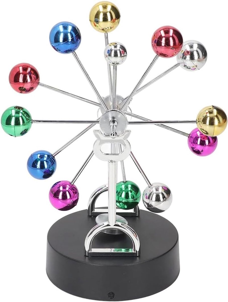 Cradle Pendulum Perpetuum Mobile Balance Reuzenrad Desktop Decoratie Wetenschappelijke Zonneplaneet Weegschaal Met USB Opladen