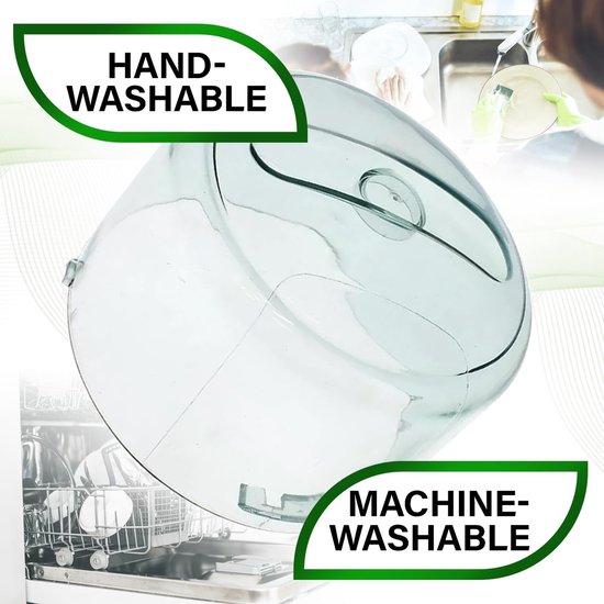 Chopper Deksel - Deksel Keukenmachine - Eten Hakselen - Voedselveilig Plastic - 15.3 x 15.3 x 11.7 cm - Transparant — afbeelding 3