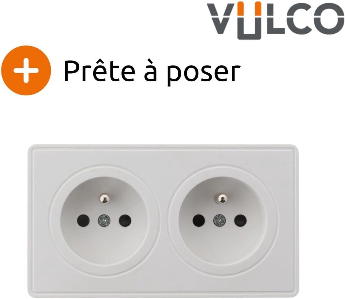 Dubbel stopcontact 2P+T 16A Wit - Eenvoudige Installatie