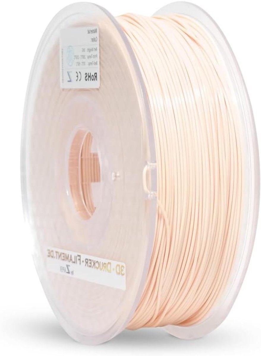 PETG Filament - 3D Printer Draad - 3D Prints Maken - Hoge Stabiliteit Sterkte - 1 kg 285mm - Beige Huidkleurig