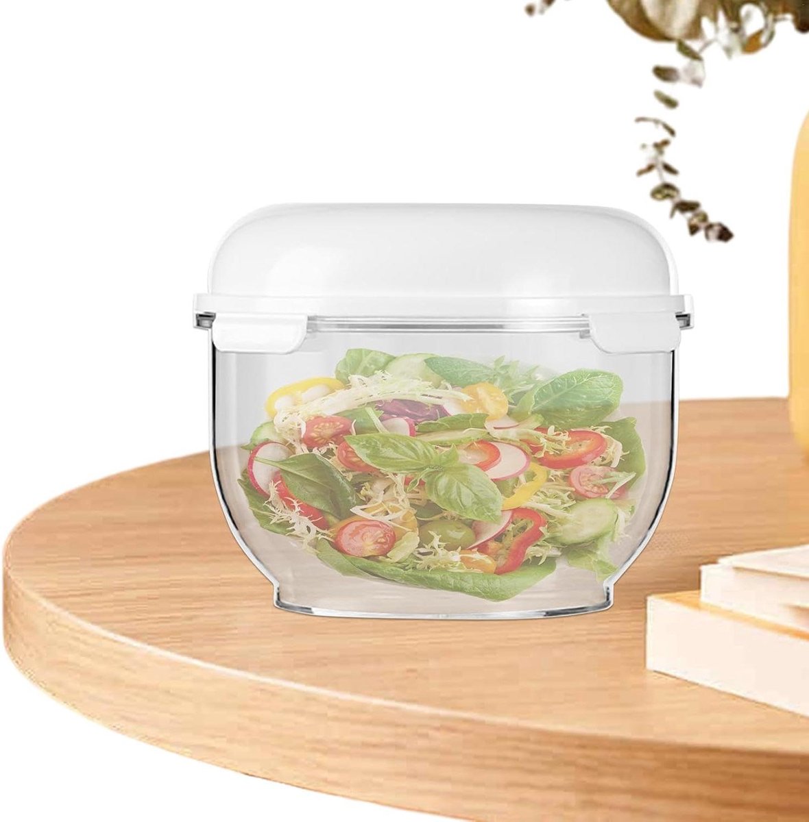 Deeg Container - Deeg Box Rijzen - Brood Bakken - Antiaanbaklaag - 23 x 23 x 17 cm - Meerkleurig